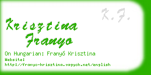 krisztina franyo business card